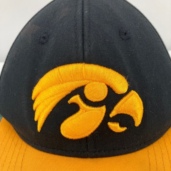 Top Of The World Black Iowa Hawkeye University Snap Back Flat Bill Youth Hat Cap - Picture 4 of 12